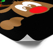 Reindeer Face Matching Family Christmas Deer Girl Poster (Hoek)