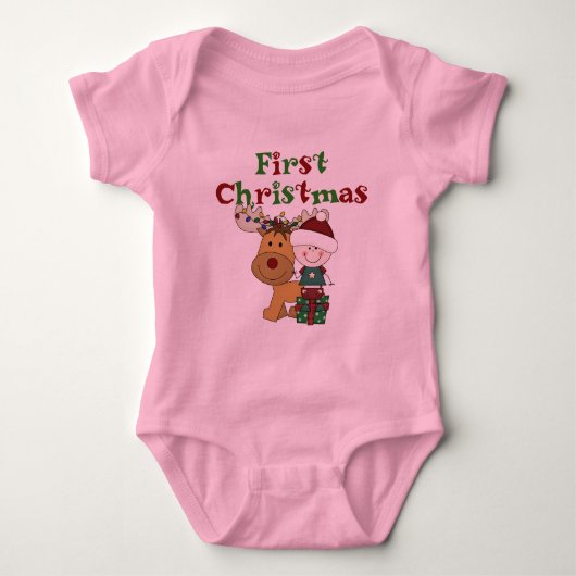 Reindeer First Kerstt T-shirts en geschenken (Voorkant)