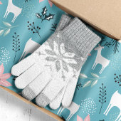 Reindeer Floral Poinsettia Whimsical Tissuepapier