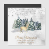 Reindeer, Forest, String Lights Bokeh Company Holi (Voorkant / Achterkant)