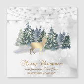 Reindeer, Forest, String Lights Bokeh Company Holi (Voorkant)