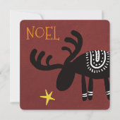 Reindeer found the star: Christmas card, flat Kaart (Voorkant)