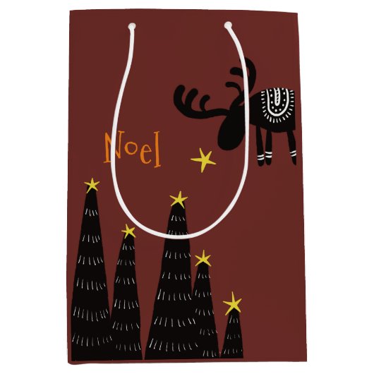 Reindeer found the star medium cadeauzakje (Voorkant)