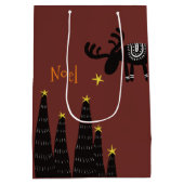 Reindeer found the star medium cadeauzakje (Achterkant)