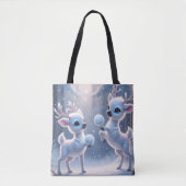 Reindeer Frosty Frolic Tote Bag (Voorkant)