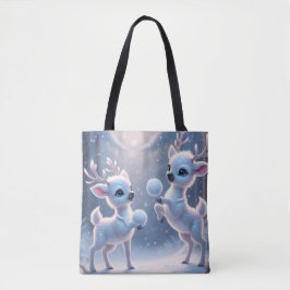 Reindeer Frosty Frolic Tote Bag