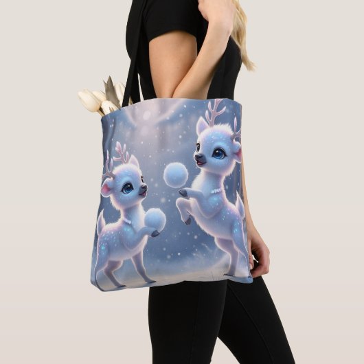 Reindeer Frosty Frolic Tote Bag (Dichtbij)