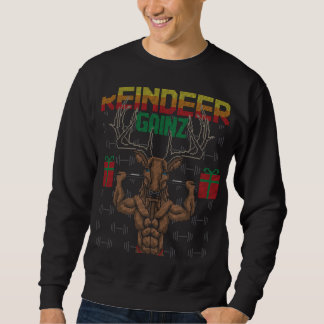 Reindeer Gainz Brodolf Ugly KerstSweater Gym Trui
