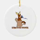 Reindeer Gamer Keramisch Ornament (Achterkant)