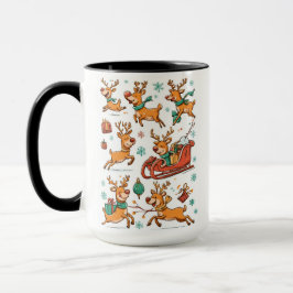 Reindeer Games – Christmas Cartoon Mug Mok