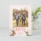 Reindeer Games Holiday Photo Card (Staand voorkant)