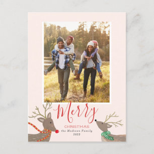 Reindeer Games Holiday Photo Card Feestdagenkaart