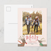 Reindeer Games Holiday Photo Card Feestdagenkaart (Voorkant / Achterkant)