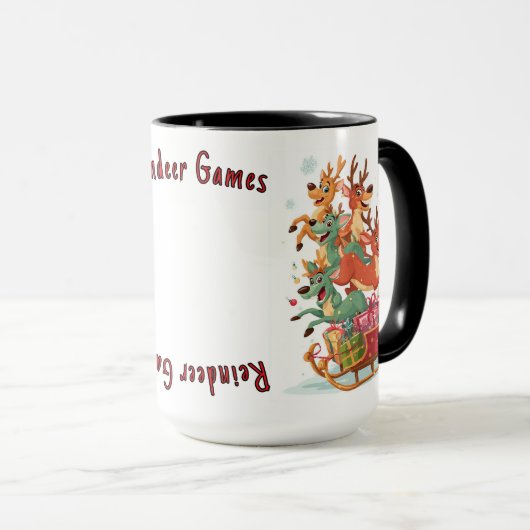 Reindeer Games Mug - Holiday Gift Mok (Voorkant rechts)