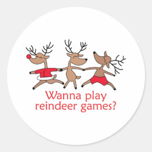 REINDEER GAMES RONDE STICKER