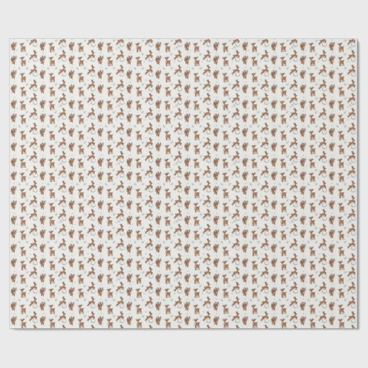 Reindeer Games – Seamless Festive Holiday Pattern  Cadeaupapier (Vlak)