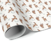Reindeer Games – Seamless Festive Holiday Pattern  Cadeaupapier (Rol Hoek)