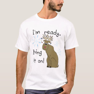 Reindeer gereed voor kersttshirts en cadeaus t-shirt