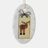 Reindeer Gift Label Ornament (Rechts)