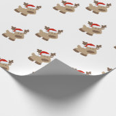 Reindeer gift wrap cadeaupapier (Hoek)