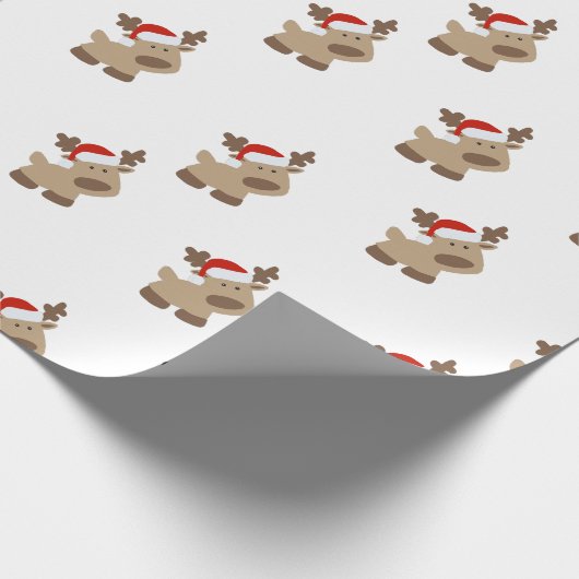 Reindeer gift wrap cadeaupapier (Hoek)