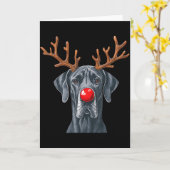 Reindeer Great Dane Christmas Great Dane Dog Mom D Kaart (Gele Bloem)