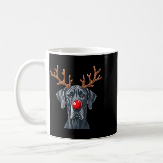 Reindeer Great Dane Christmas Great Dane Dog Mom D Koffiemok (Links)