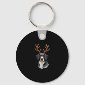 Reindeer Great Dane Christmas Great Dane Dog Mom D Sleutelhanger (Voorkant)