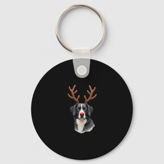 Reindeer Great Dane Christmas Great Dane Dog Mom D Sleutelhanger (Voorkant)