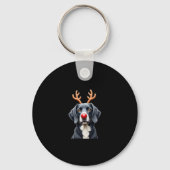 Reindeer Great Dane Christmas Great Dane Dog Mom D Sleutelhanger (Voorkant)