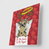 Reindeer: het seizoen van de veen-vierkant vierkante klok (Hoek)