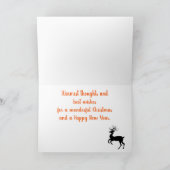 Reindeer Holiday Greeting Card Feestdagen Kaart (Binnen)