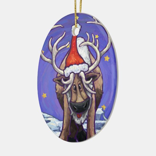 Reindeer Holiday Keramisch Ornament (Links)