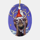 Reindeer Holiday Keramisch Ornament (Voorkant)