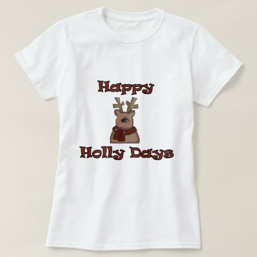 Reindeer Holly Days Tshirts en geschenken (Design voorkant)