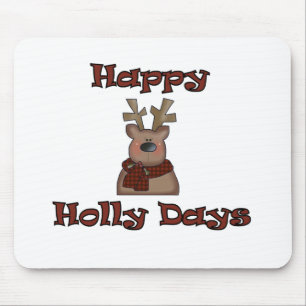 Reindeer Holly Days Tshirts en geschenken Muismat