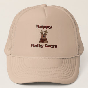 Reindeer Holly Days Tshirts en geschenken Trucker Pet