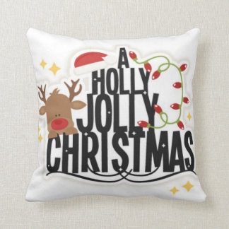 Reindeer Holly Jolly kerst Pillow Kussen