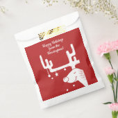 Reindeer illustratie aangepaste tekst gunt tassen bedankzakje (Gezegeld)