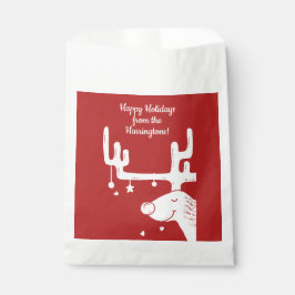 Reindeer illustratie aangepaste tekst gunt tassen bedankzakje