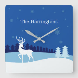 Reindeer Illustratie aangepaste wandklok