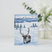 Reindeer in Lapland Finland Travel Briefkaart (Staand voorkant)