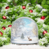 Reindeer in the winter sneeuwbol (Kerstmis)