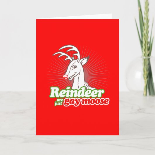REINDEER IS ALLEEN MOOIE FEESTDAGEN KAART (Voorkant)