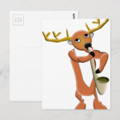 Reindeer Jazz Briefkaart (Voorkant / Achterkant)