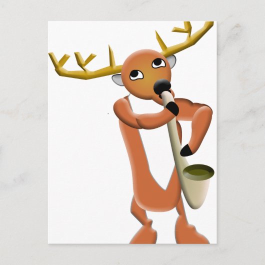 Reindeer Jazz Briefkaart (Voorkant)