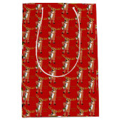 Reindeer Jazz Wrapping Paper Medium Cadeauzakje (Voorkant)