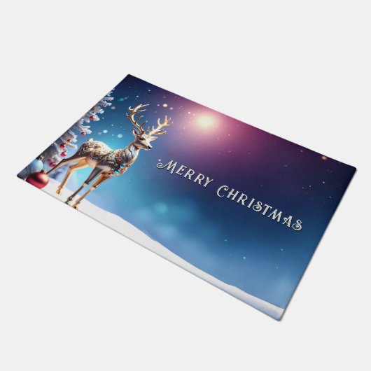 Reindeer Jewels Christmas Holiday Doormat Deurmat (Schuin)