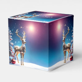 Reindeer Jewels Christmas Holiday Favor Box Bedankdoosjes