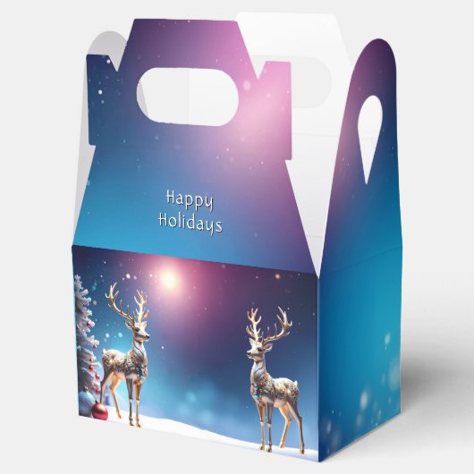 Reindeer Jewels Christmas Holiday Gift Box Bedankdoosjes (Geopend)